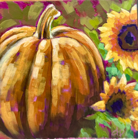 “Pumpkin and Sunflowers”