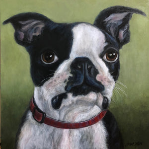 SOLD - Original Acrylic On Canvas "Boston Terrier"