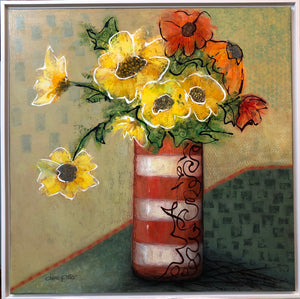 SOLD - Original Acrylic On Canvas "Brighten Your Day Sunflowers"