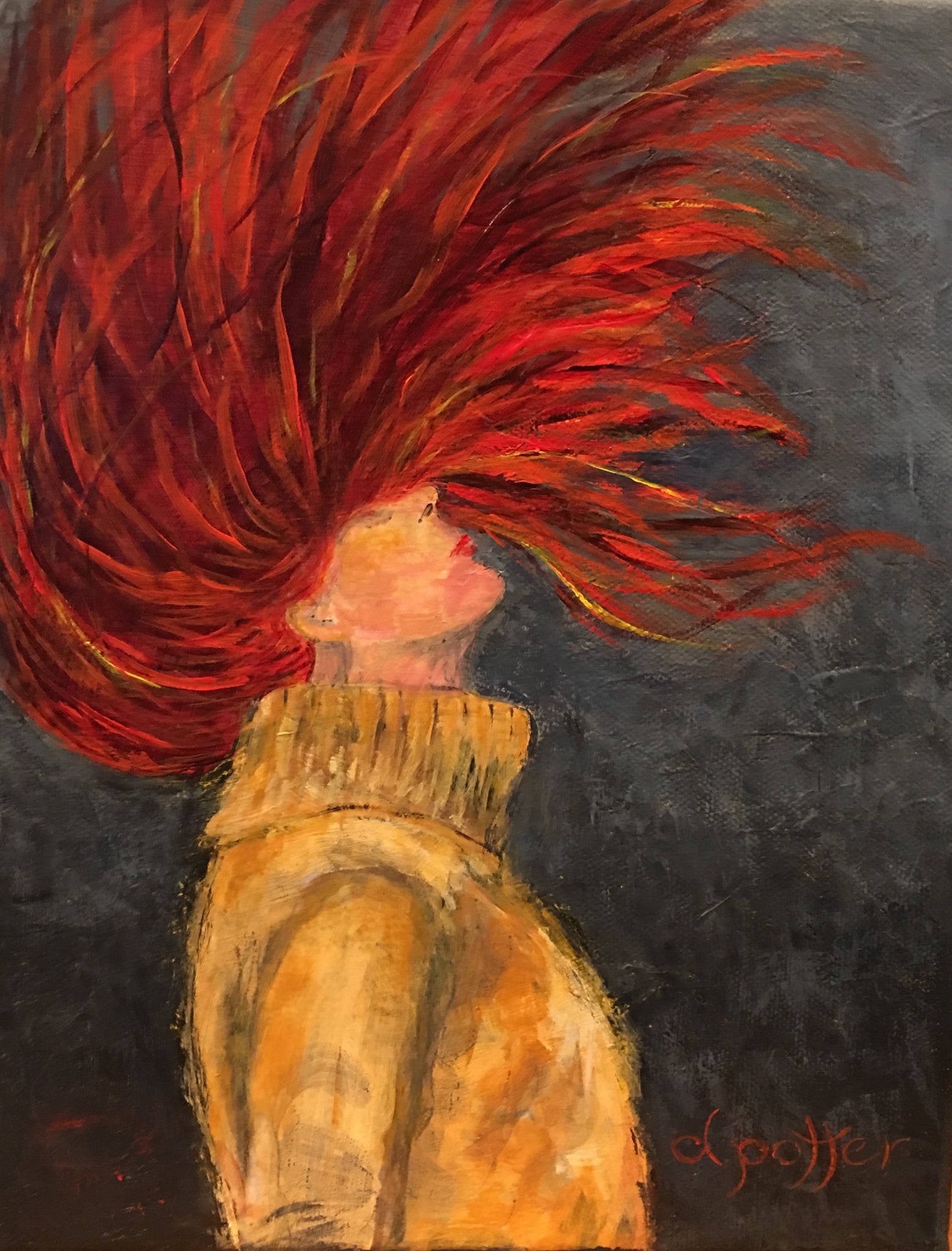 SOLD - Original Acrylic On Canvas "This Girl Is On Fire"